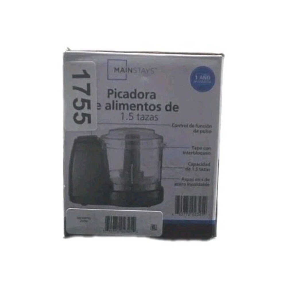 Mainstays 1.5 Cup, One-Touch Pulse , Mini Food Chopper, Black - Picture 5 of 5
